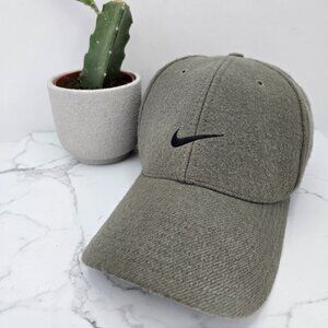 vintage Nike | 90s gray wool blend sporty adjustable baseball hat | unisex